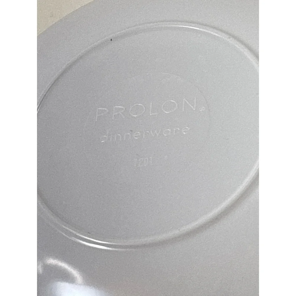 Vintage Prolon 7201 White Melamine Dessert Plates Set of 7‎ MCM 5.75 Inch